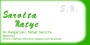 sarolta matye business card